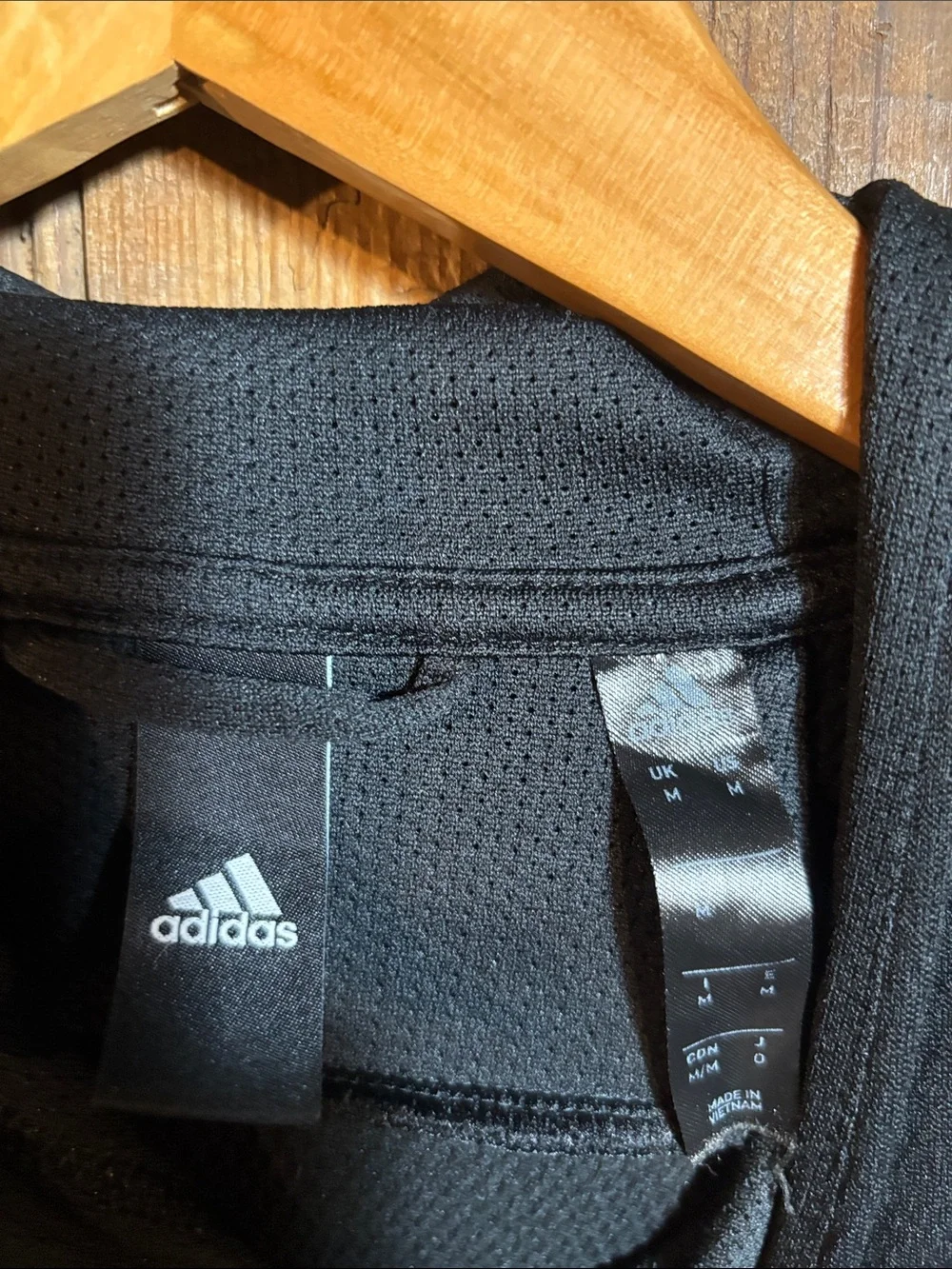 adidas Black Hoodie with White Logo